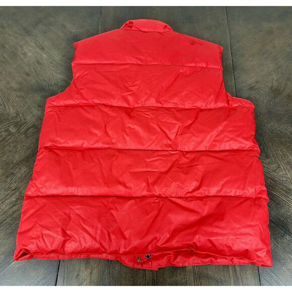Vintage SKOR Adventure Outdoor Gear Goose Down Puffer Vest Red Size XL - Picture 12 of 12